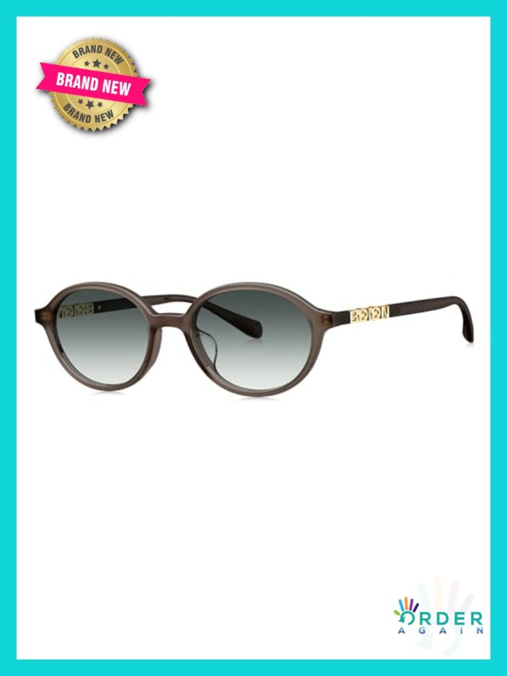 Retro Oval Acetate Sunglasses UV400 Impact Resistant Gradient Lens